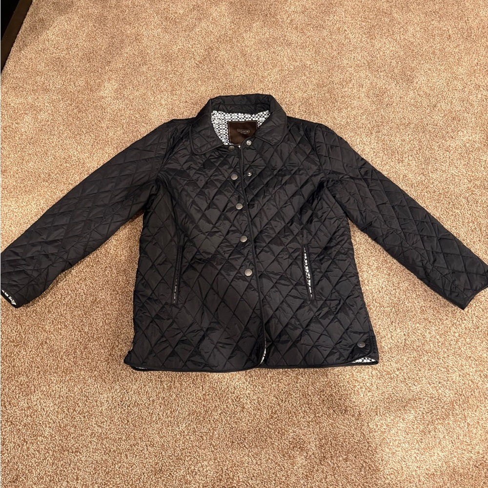 Coach | Quilted Jacket | Black & White | Women’s Large